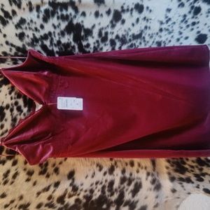 XL deep pink dress with see-through lace underneath the boobs